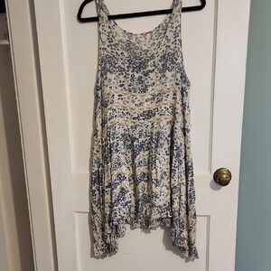 Free People Voile and Lace Trapeze Slip Dress